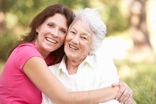 woman and mother hugging | bone grafting medina oh